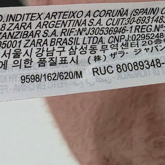 Zara Fuzzy Rose Faux Fur Knit Sweater Puff Sleeve Cropped Pullover Jumper Top - Picture 7 of 9